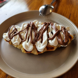 Whipped cream with sauce