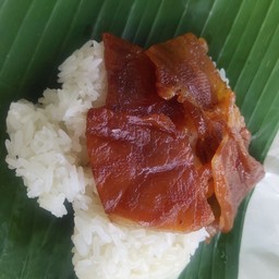 หมูเค็ม(แดดเดียว)+ข้าวเหนียวขาวนุ่มๆ