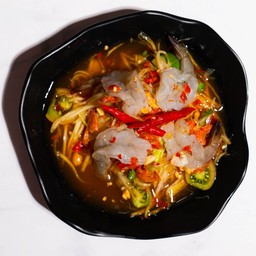 ตำกุ้งสด