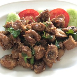 ไส้ตันทอดกระเทียม