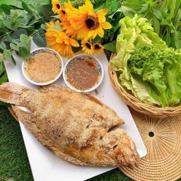 เมี่ยงปลาทับทิมเผาเกลือ 盐烤红罗非鱼