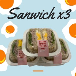 แซนวิชโฮลวีททำสด คูณ 3