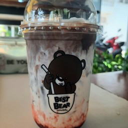 นมหมีโกโก้สตรอเบอร์รี่เย็น
