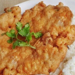 ไข่เจียวกุ้งราดข้าว