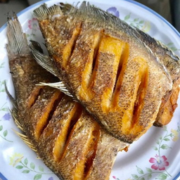 ปลาแดดเดียวทอด2ตััว