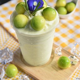 เมลอน(นำเข้าสีส้ม) นมสด สมูตตี้