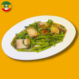ผักบุ้งหมูกรอบ (กับข้าว)