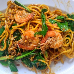 หมี่เหลืองผัดซีอิ๊วกุุ้ง