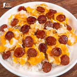 ข้าวไข่ขยี้กุนเชียง