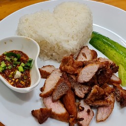 ข้าวหมูทอดจิ้มแจ่วเผ็ดซี๊ด