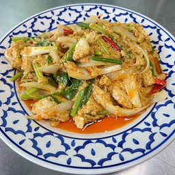 ปูก้อนผัดผงกะหรี่(กับข้าว)