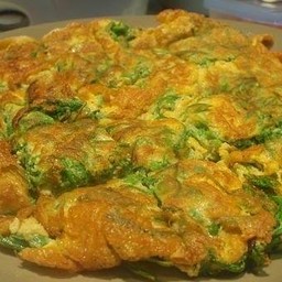 ข้าวราด_ไข่เจียวชะอม