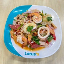 ยำวุ้นเส้น พิเศษ มีกุ้ง  หมูยอ ไส้กรอก หมูสับ