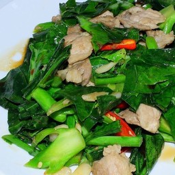 ข้าวราด_ผัดคะน้า