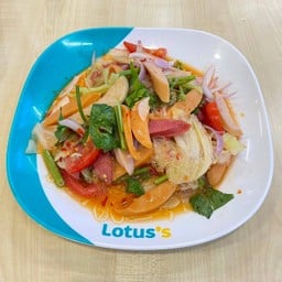 ยำวุ้นเส้น ธรรมดา ร้านส้มตำเจ๊ติ๊ก