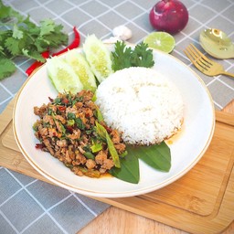 ข้าวกะเพราหมูสับ