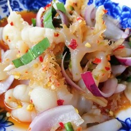 ยำแมงกระพรุน+เล็บมือนาง