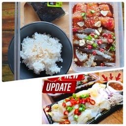 แมงกะพรุนยำไทย+ชุดแซลม่อนผสมกุ้งดองซีอิ้ว