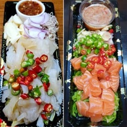 แมงกะพรุนยำไทย+ยำแซลม่อน