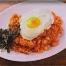 [อร่อยซ่ากับโค้ก]Kimchi-bokkeum-bap+Coke