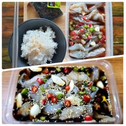 ชุดแมงกะพรุนดองซีอิ๊ว+ชุดกุ้งดองซีอิ้ว ฟรีข้าวญี่ปุ่น สาหร่ายแผ่น น้ำจิ้มซีฟู๊ด