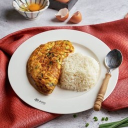 ข้าวไข่เจียวทรงเครื่อง          Omelet with veggies and rice