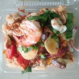 ข้าวราดไข่ข้น-ผัดต้มยำ-