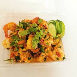กุ้งคั่วพริกเกลือ(กับข้าว)