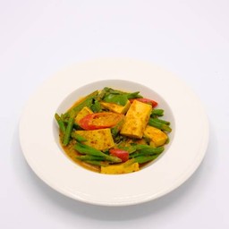 เต้าหู้ไต้หวันผัดพริกแกงเจ (กับข้าว)          Thai spicy tofu J