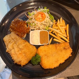 สเต็กปลาทอด+ปลาทอด