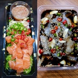 ชุดแมงกะพรุนดองซีอิ๊ว+ยำแซลม่อน