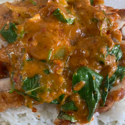 ข้าวฉู่ฉี่หมูทอด+ไก่ทอด