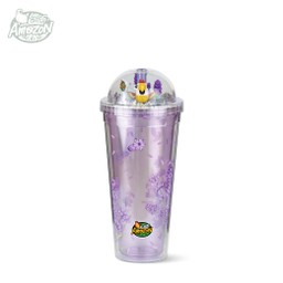 Glitter Flakes Tumbler แก้วพลาสติก 2 ชั้น สีม่วง