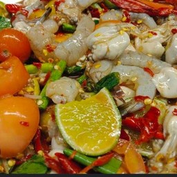 ตำเหลาหอยนางรมกุ้งสด