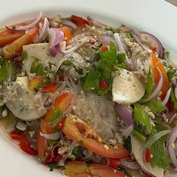 ยำวุ้นเส้น+หมูสับ+หมูยอ