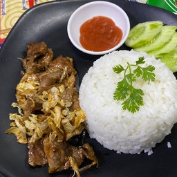 ข้าวหมูกระเทียม,ไก่