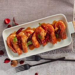 กุ้งทอดซอสมะขาม