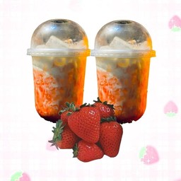 สตอเบอรี่นมสด โปรโมชั่น2แก้ว95-.