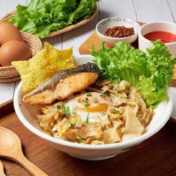 คั่วแซลมอน+ไข่ลาวา