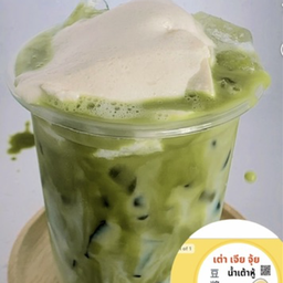 T49 น้ำเต้าหู้ชาเขียวพุดดิ้งเย็น