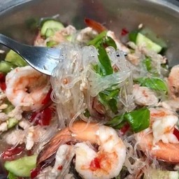 ยำวุ้นเส้น+กุ้ง+หมูสับ