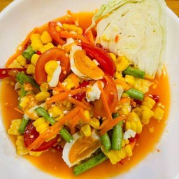 ตำข้าวโพดไข่เค็ม