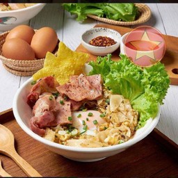 คั่วแฮม+เบคอน+ไข่ลาวา