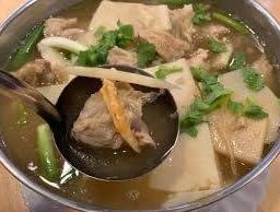 ต้มจืดหมูกับยอดมะพร้าว