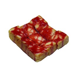 ขนมปังเนยสดหน้าซอสสตรอว์เบอร์รี่