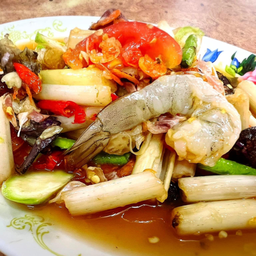 ตำไหลบัวกุ้งสด