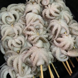 ปลาหมึกย่าง ไอ้ตูดหมึก ตลาดราชพฤกเมืองเอก