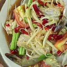 ตำกุ้งสด