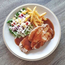 สเต็กหมู (สันนอก)