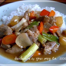 ผัดผักรวมหมู